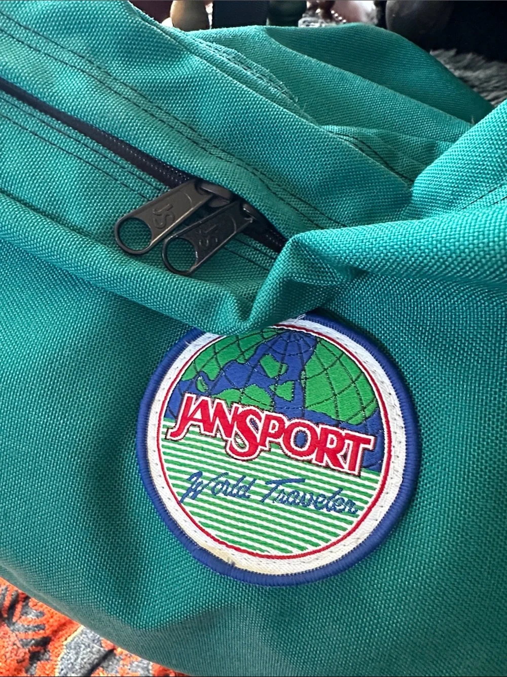 Jansport ‘World Traveler’ large Teal Weekend Duffel Bag Gym beach travel unisex